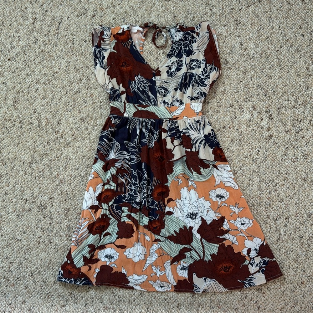 Girls Oniell Dress Flutter Sleeve Size XXS 6-7yrs